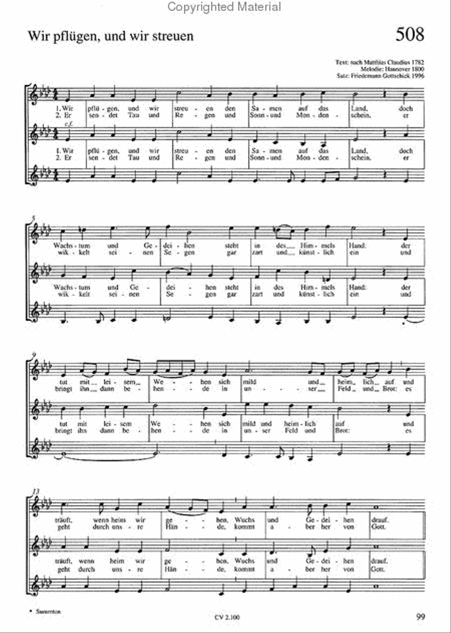 Chorsatze zum Evangelischen Gesangbuch, Heft 2 - Kommt mit Gaben und Lobgesang Choir scores gallery preview page 5