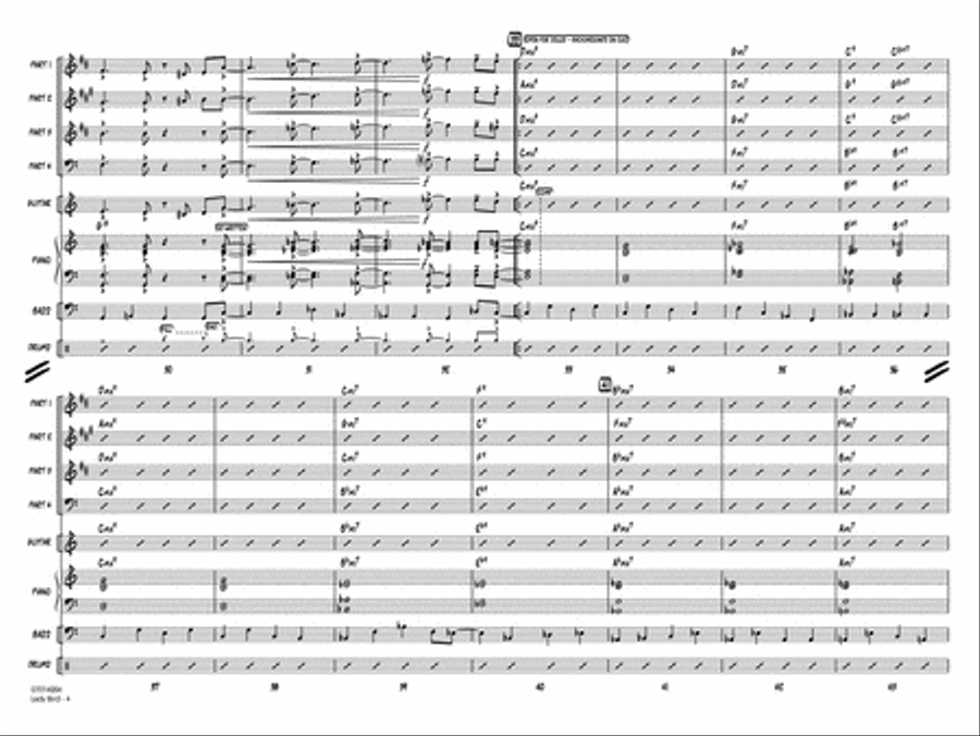 Lady Bird (arr. Mark Taylor) - Conductor Score (Full Score) Jazz Ensemble scores gallery preview page 4