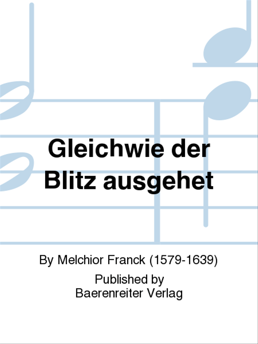 Gleichwie der Blitz ausgehet 4-Part scores gallery preview page 1