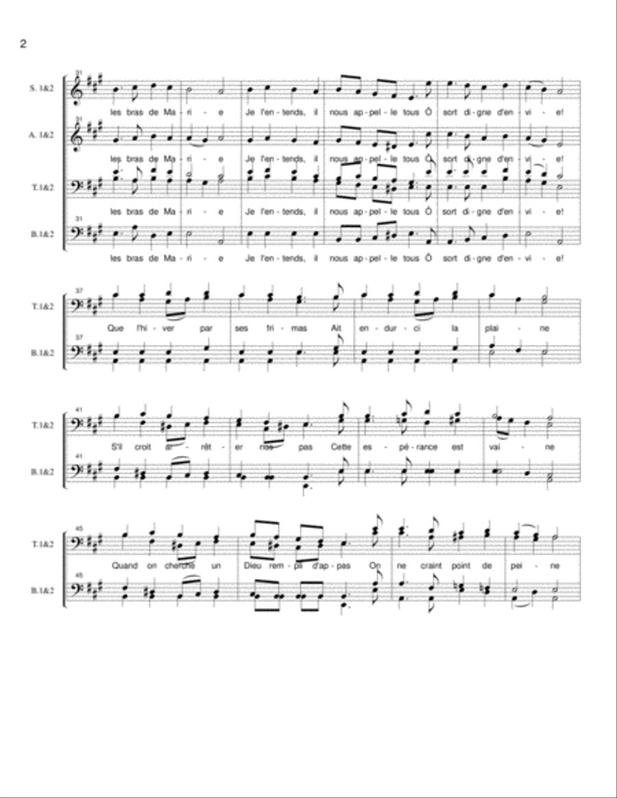 Ça, bergers, assemblons nous 4-Part scores gallery preview page 2