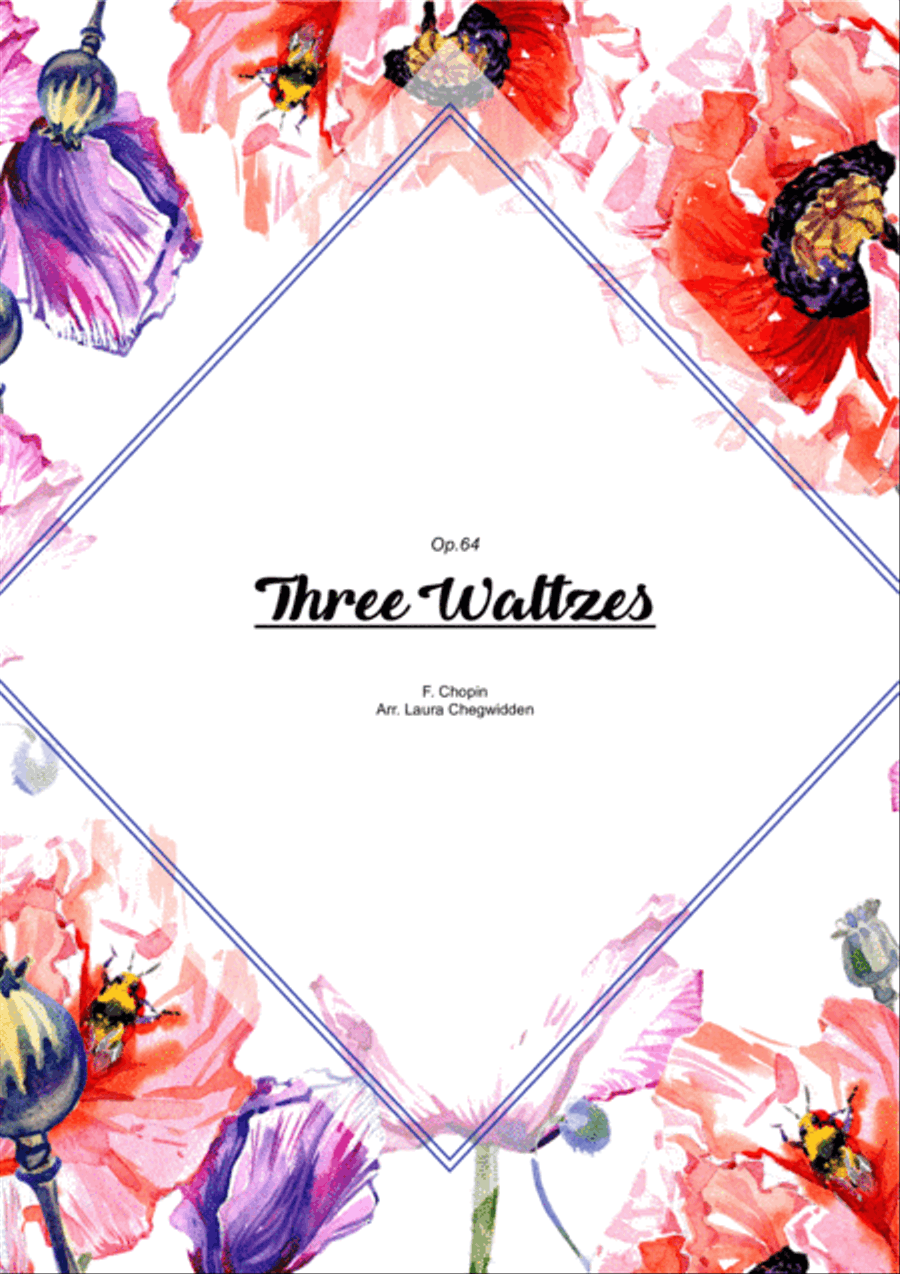 Three Waltzes (Op.64) for String Quartet String Quartet scores gallery preview page 1