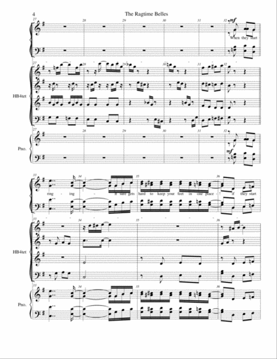 The Ragtime Belles - score 4-Part scores gallery preview page 4
