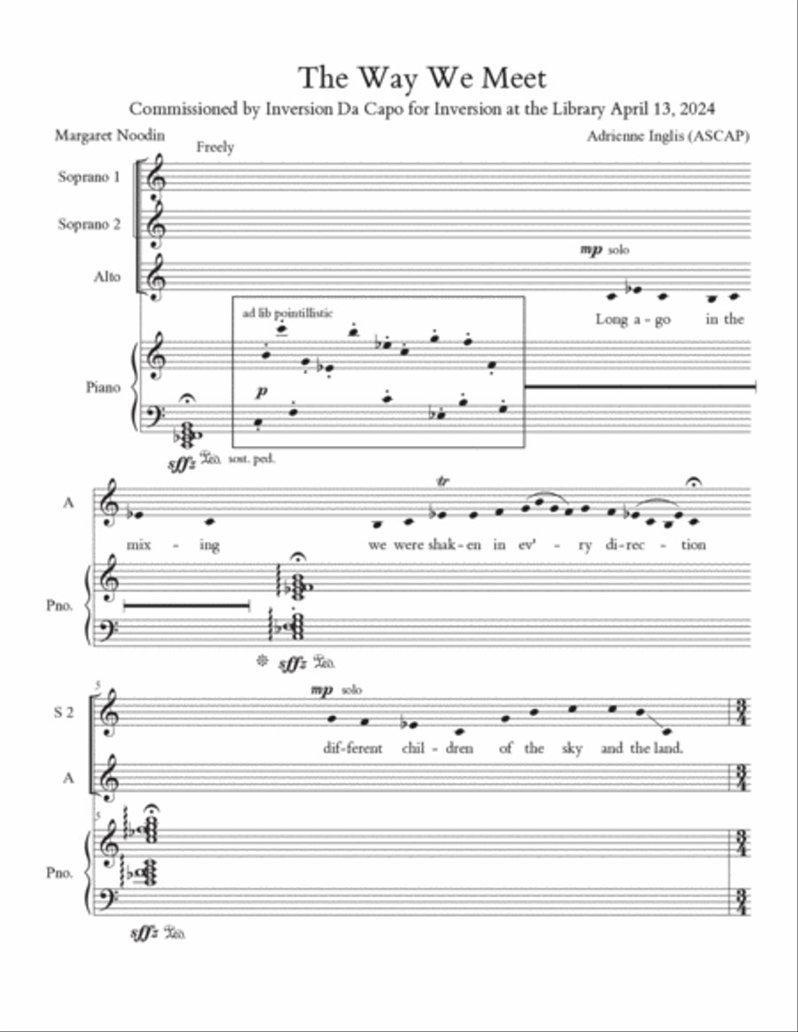 The Way We Meet for SSA+piano SSA scores gallery preview page 3