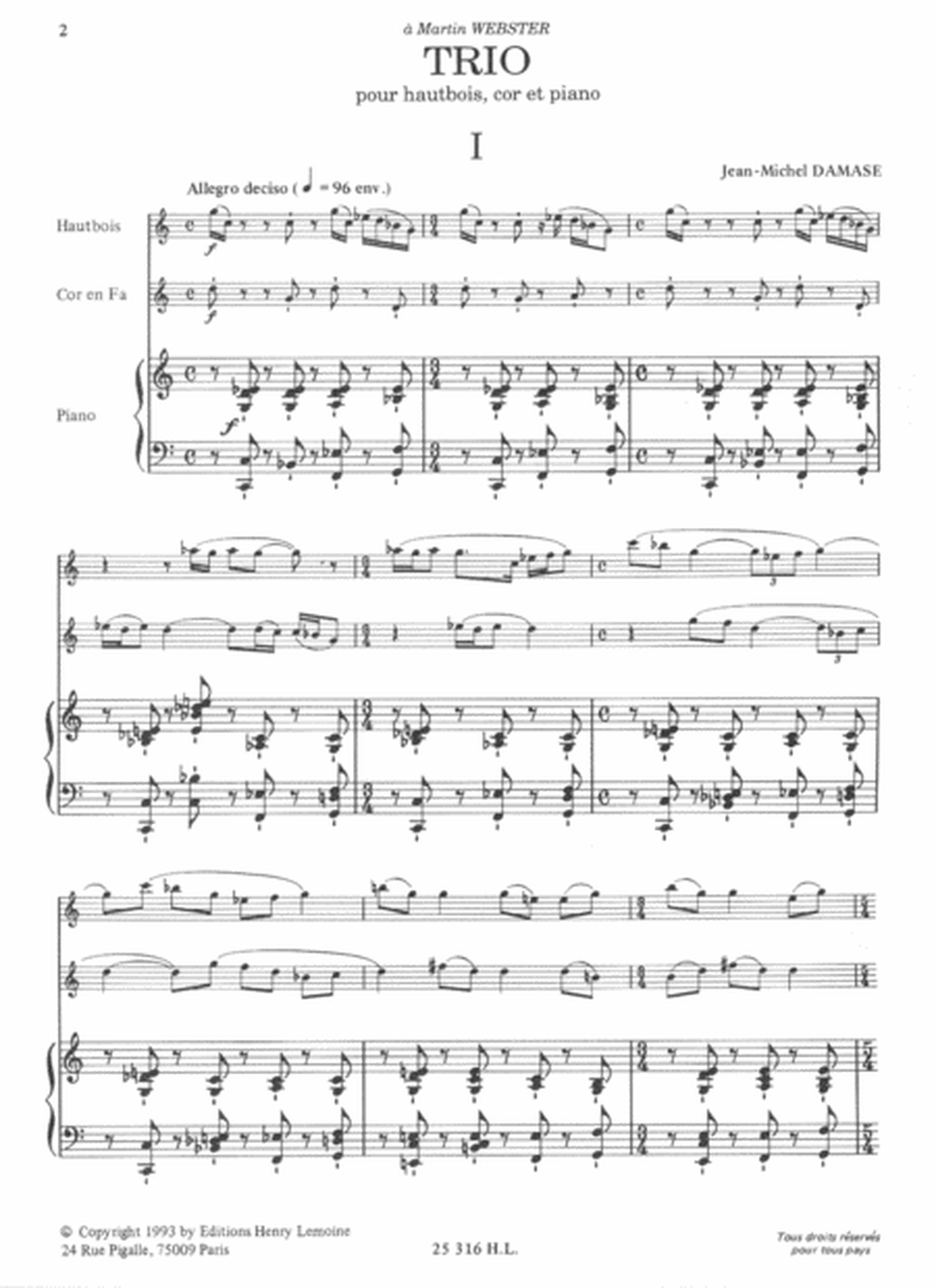 Trio (Oboe/Horn/Piano)