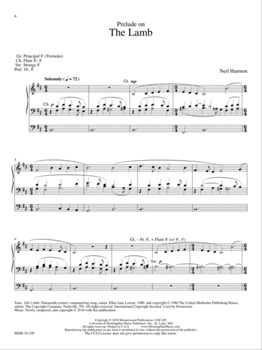 Wondrous Love: Four Lenten Preludes for Organ Organ Solo scores gallery preview page 3