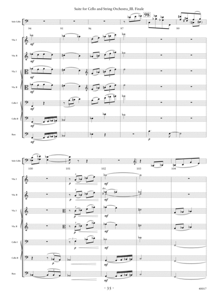 Suite for Cello and String Orchestra