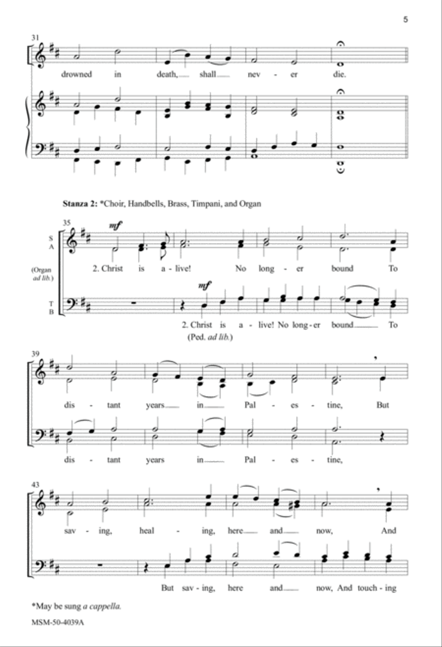 Christ Is Alive! 4-Part scores gallery preview page 4