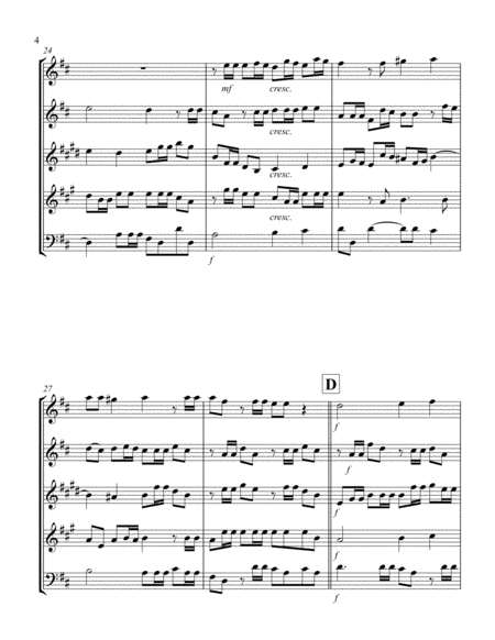 Hallelujah (from "Messiah") (D) (Woodwind Quintet - 1 Flute, 1 Oboe, 1 Clar, 1 Hrn, 1 Bassoon)