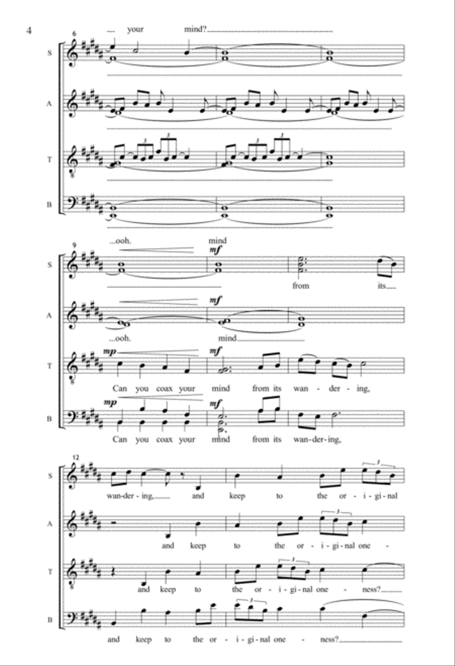 On Meditation 4-Part scores gallery preview page 2