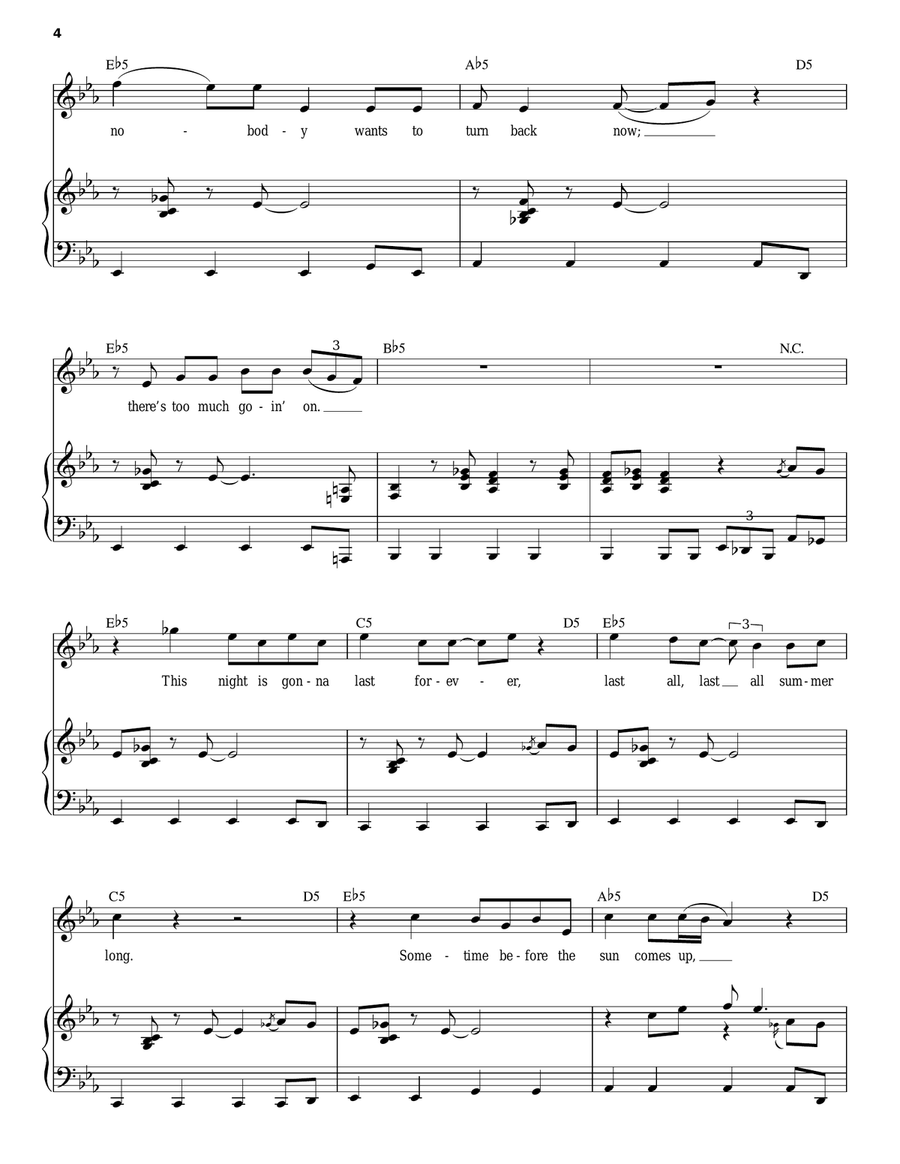Heartache Tonight Heartache Tonight Piano, Vocal scores gallery preview page 4