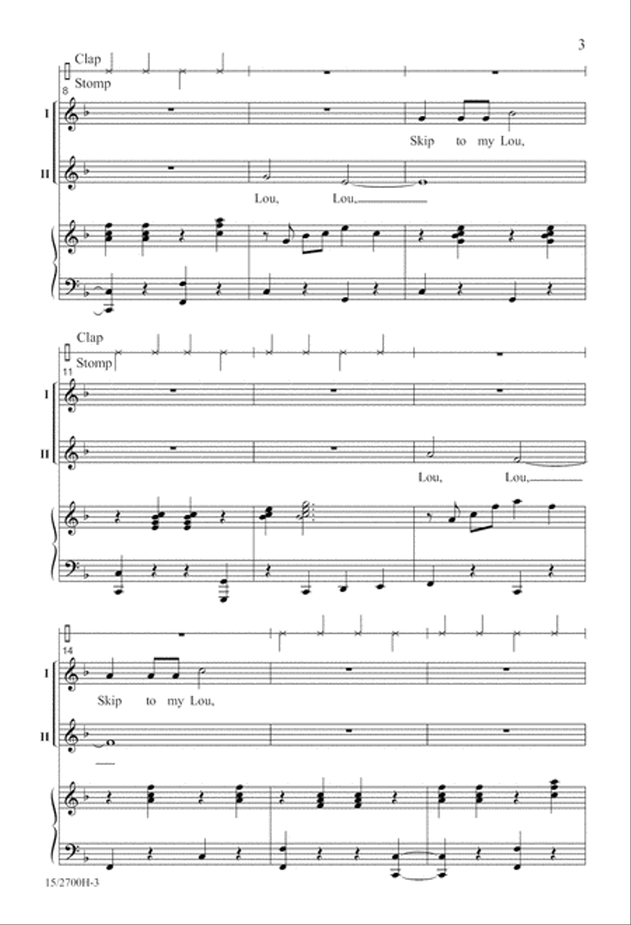 Skip! Skip! Shoo, Fly, Shoo! 2-Part scores gallery preview page 4