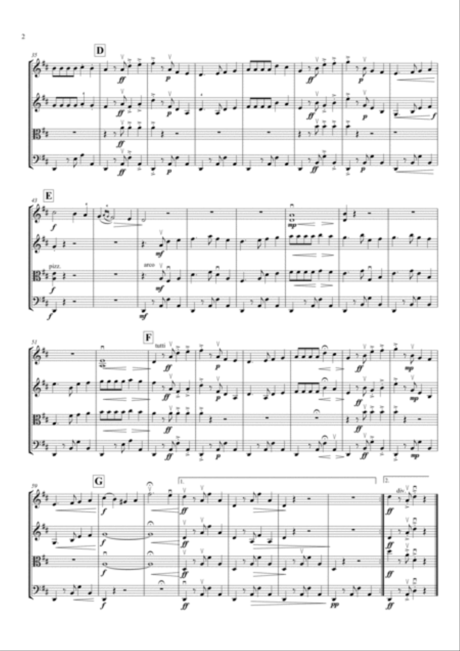 Habanera from Carmen for String Quartet String Quartet scores gallery preview page 2