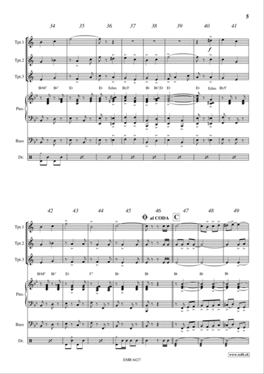 Final Curtain Trumpet Trio scores gallery preview page 5