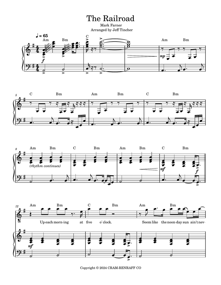The Railroad The Railroad Piano, Vocal, Guitar scores gallery preview page 2