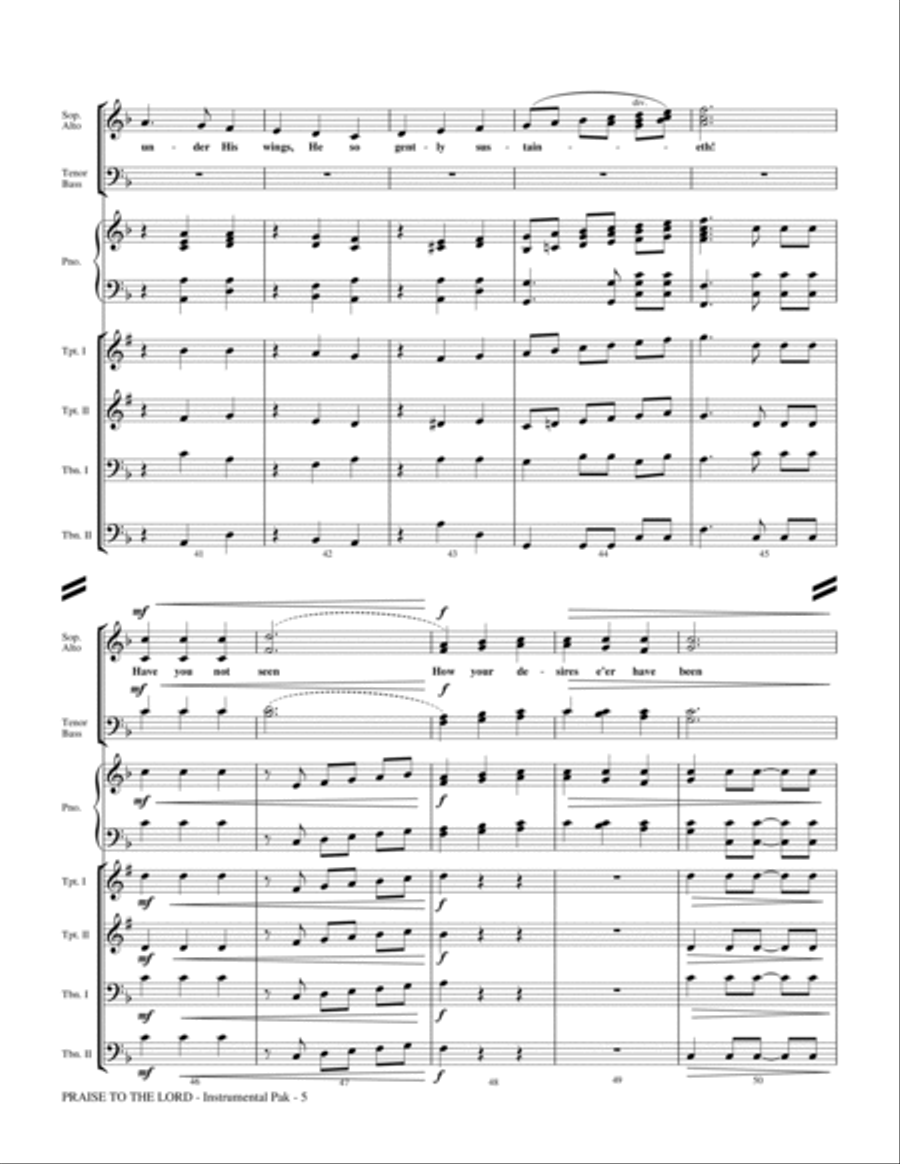 Praise To The Lord - Full Score Choir scores gallery preview page 5