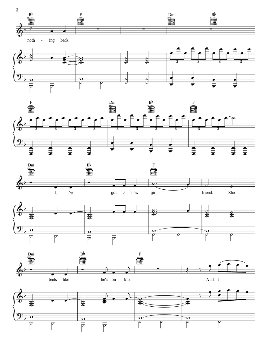 Ophelia Piano, Vocal, Guitar scores gallery preview page 2
