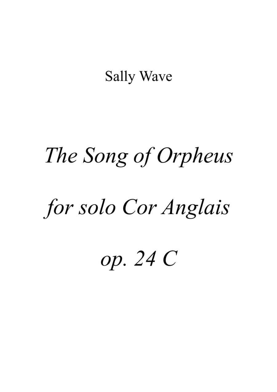 The Song of Orpheus op.24 C for solo Cor Anglais English Horn scores gallery preview page 1