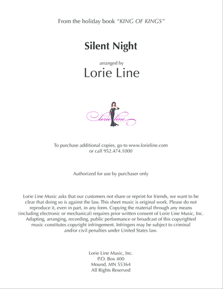Silent Night Piano Solo scores gallery preview page 1