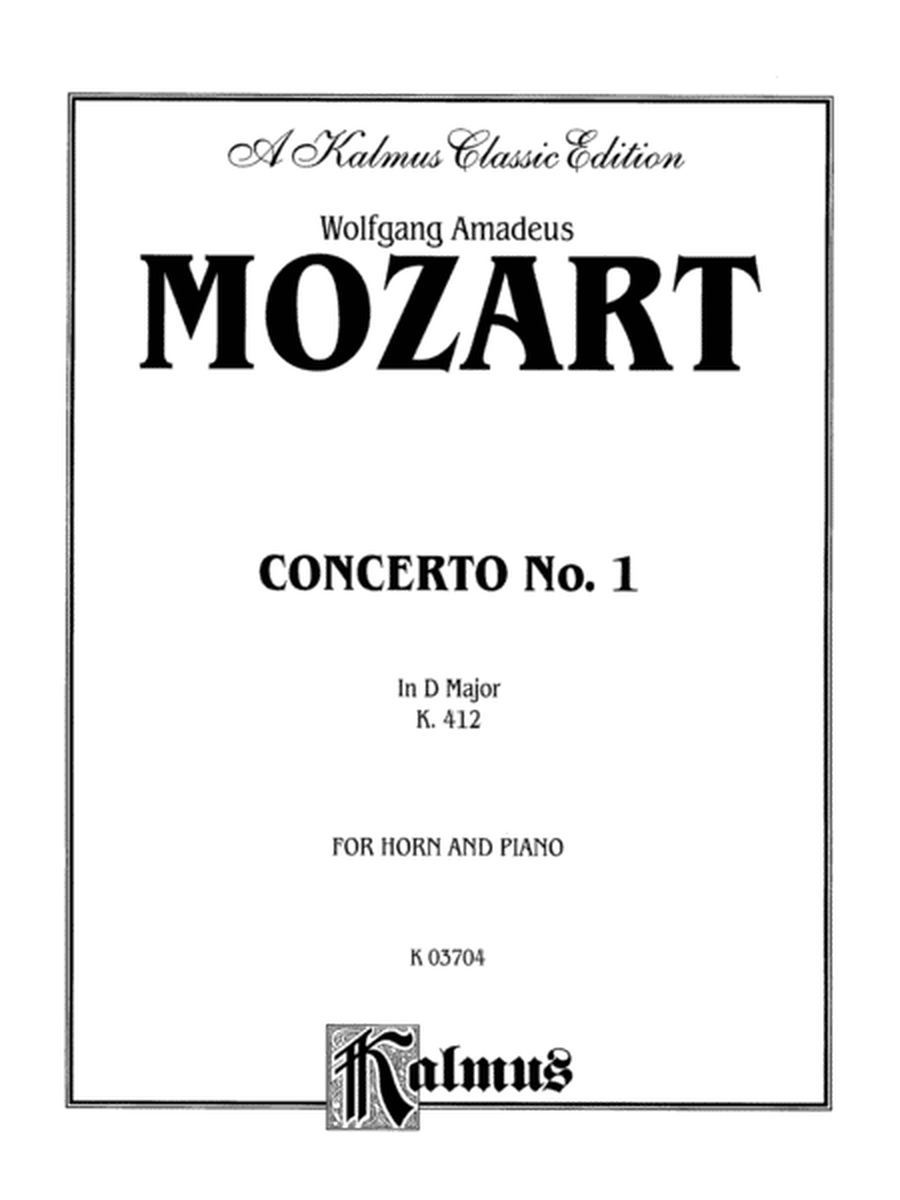 Horn Concerto No. 1, K. 412