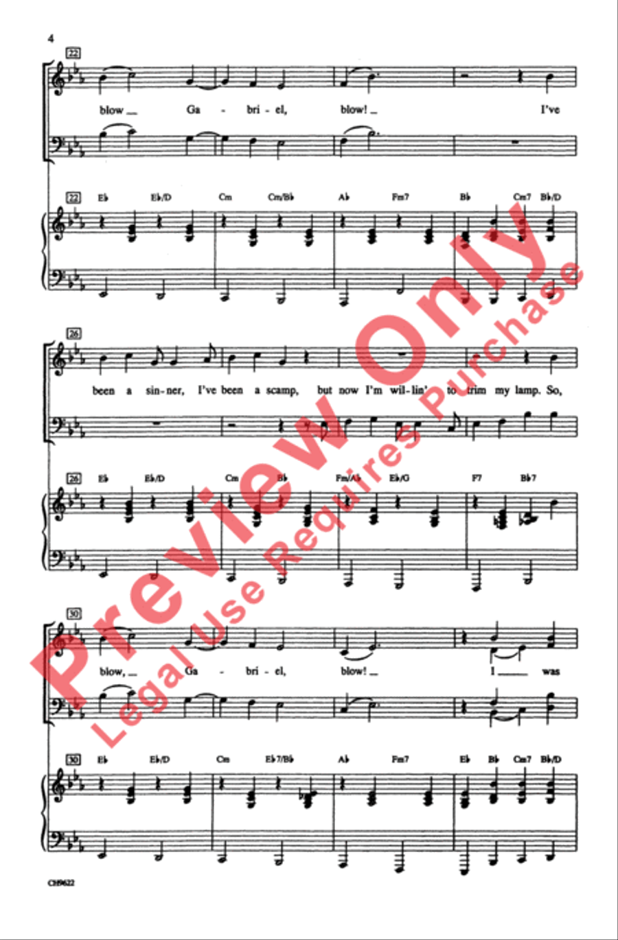 Blow, Gabriel, Blow 4-Part scores gallery preview page 4