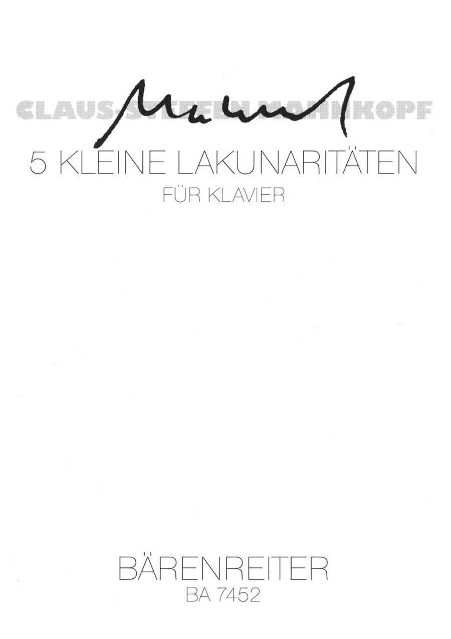 Fünf kleine Lakunaritäten (1994/1995) Piano Solo scores gallery preview page 1