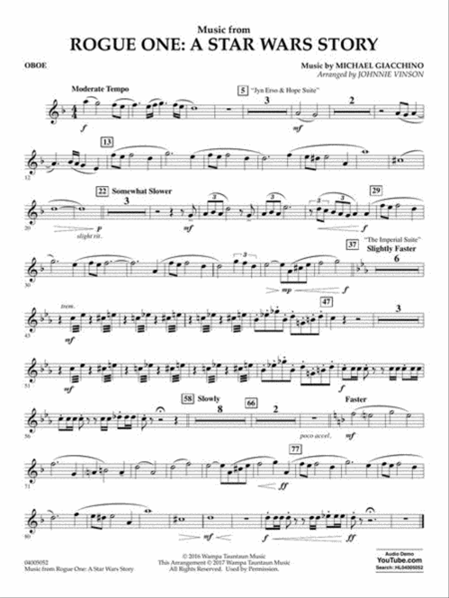Music from Rogue One: A Star Wars Story Concert Band scores gallery preview page 9