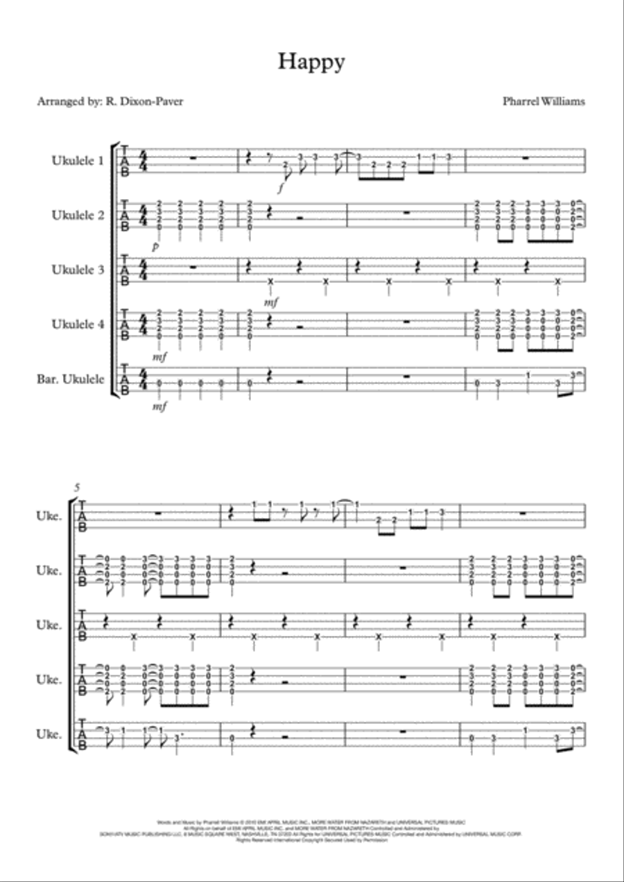 Despicable Me Despicable Me Ukulele scores gallery preview page 1