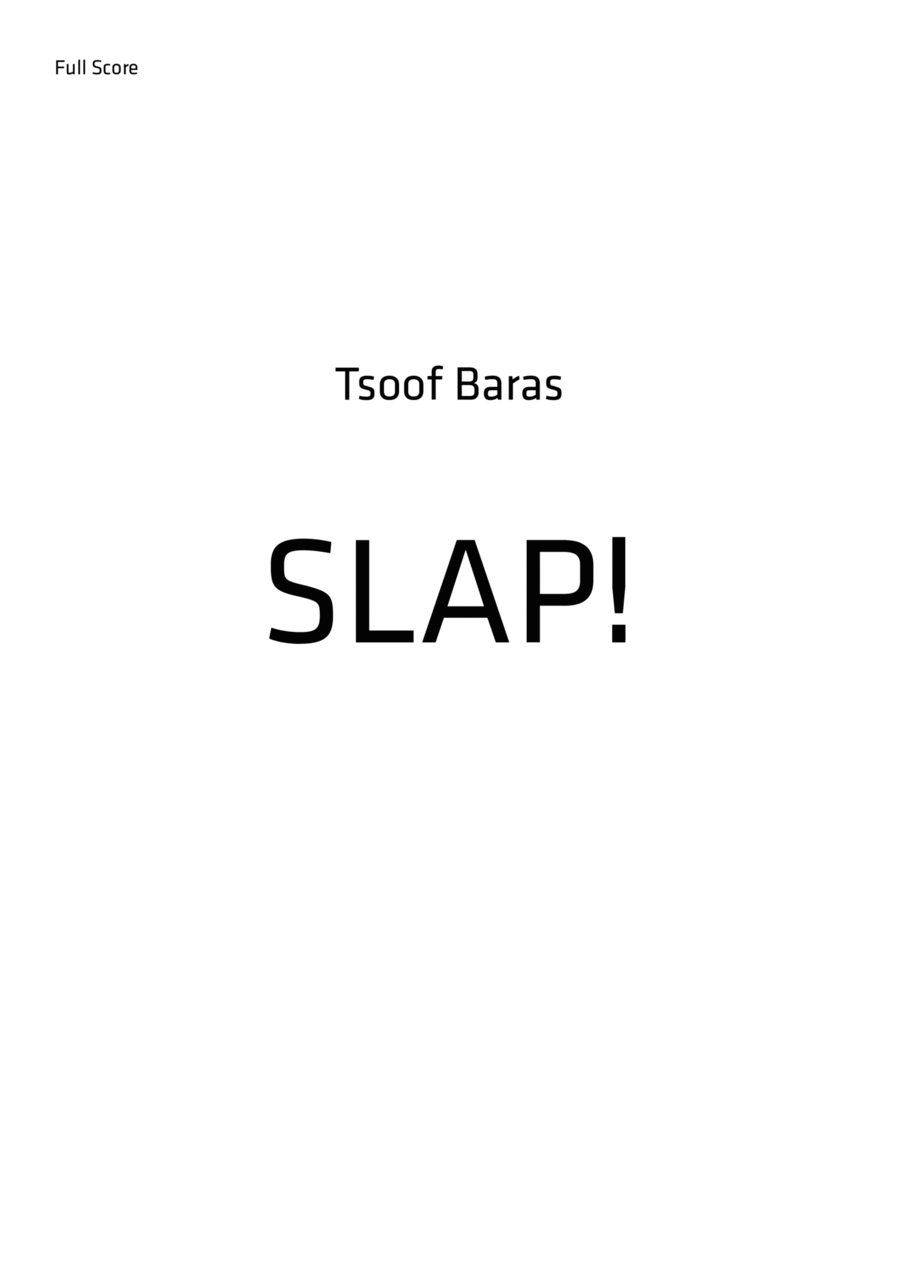 SLAP! SLAP! Percussion Ensemble scores gallery preview page 1