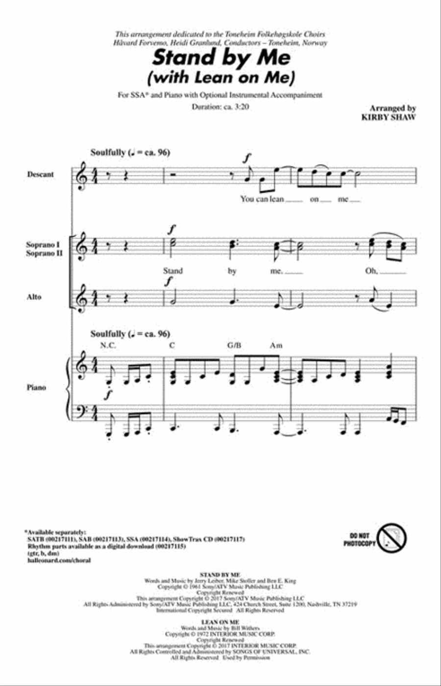 Stand By Me SSA scores gallery preview page 2