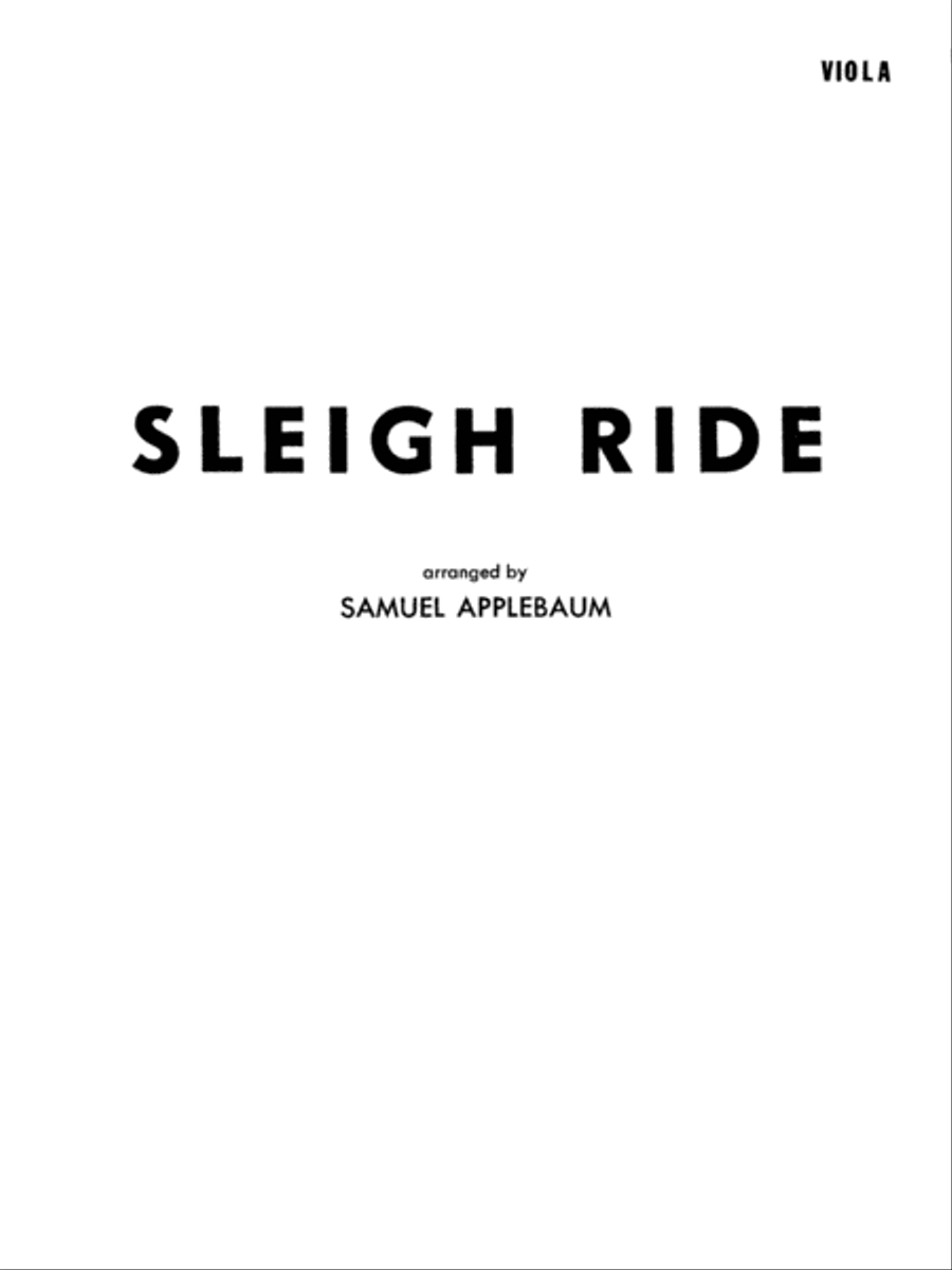 Sleigh Ride: Viola