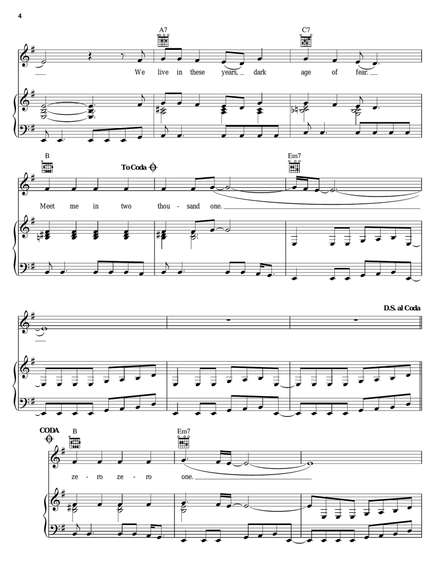 2001 Piano, Vocal, Guitar scores gallery preview page 4