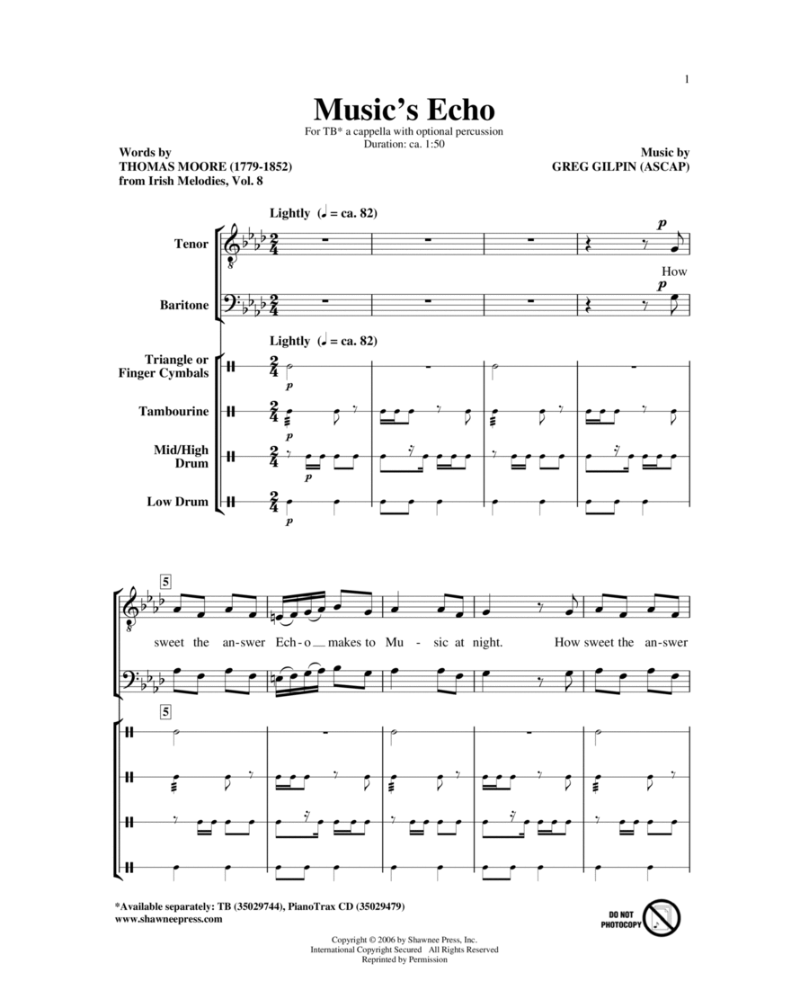 Music's Echo TB scores gallery preview page 1