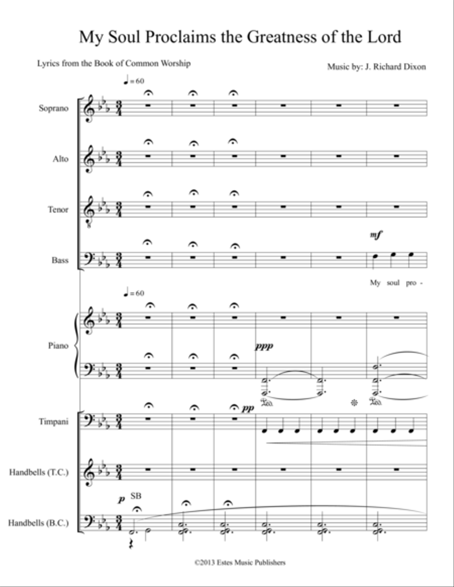My soul Proclaims the Greatness of the Lord Choir scores gallery preview page 1