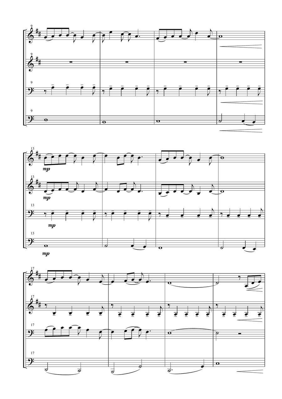 Forrest Gump - Main Title (Feather Theme) from the Paramount Motion Picture FORREST GUMP Brass Ensemble scores gallery preview page 3