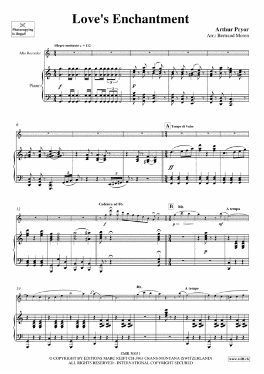 Love's Enchantment Love's Enchantment Alto Recorder scores gallery preview page 5