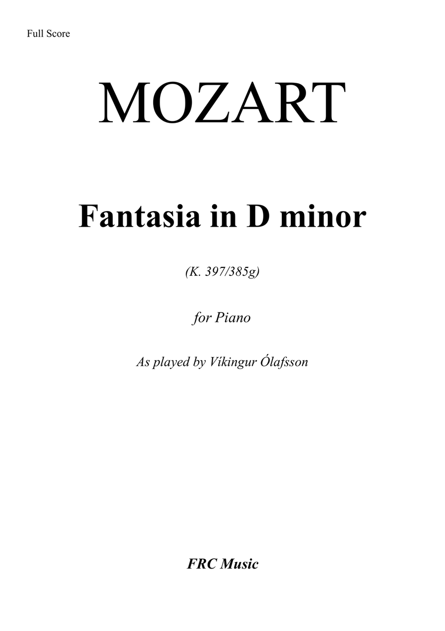 Mozart: Fantasia in D minor, K. 397 - As played By Víkingur Ólafsson Piano Method scores gallery preview page 2