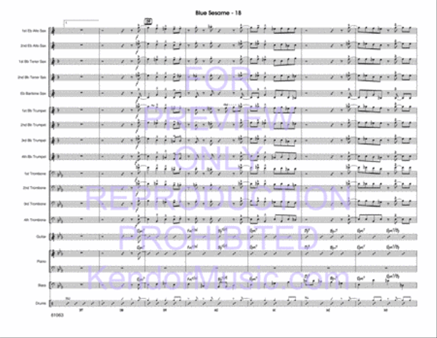 Blue Sesame Blue Sesame Jazz Ensemble scores gallery preview page 19