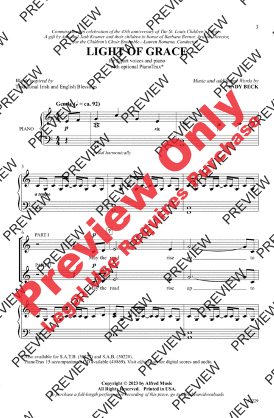 Light of Grace 2-Part scores gallery preview page 3