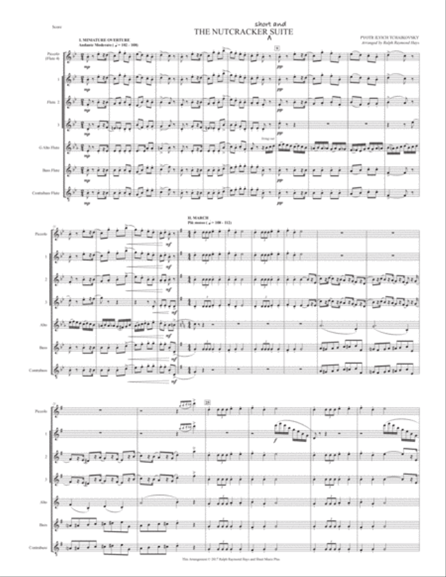 THE NUTCRACKER (short and) SUITE (for Flute Choir) Flute Choir scores gallery preview page 2