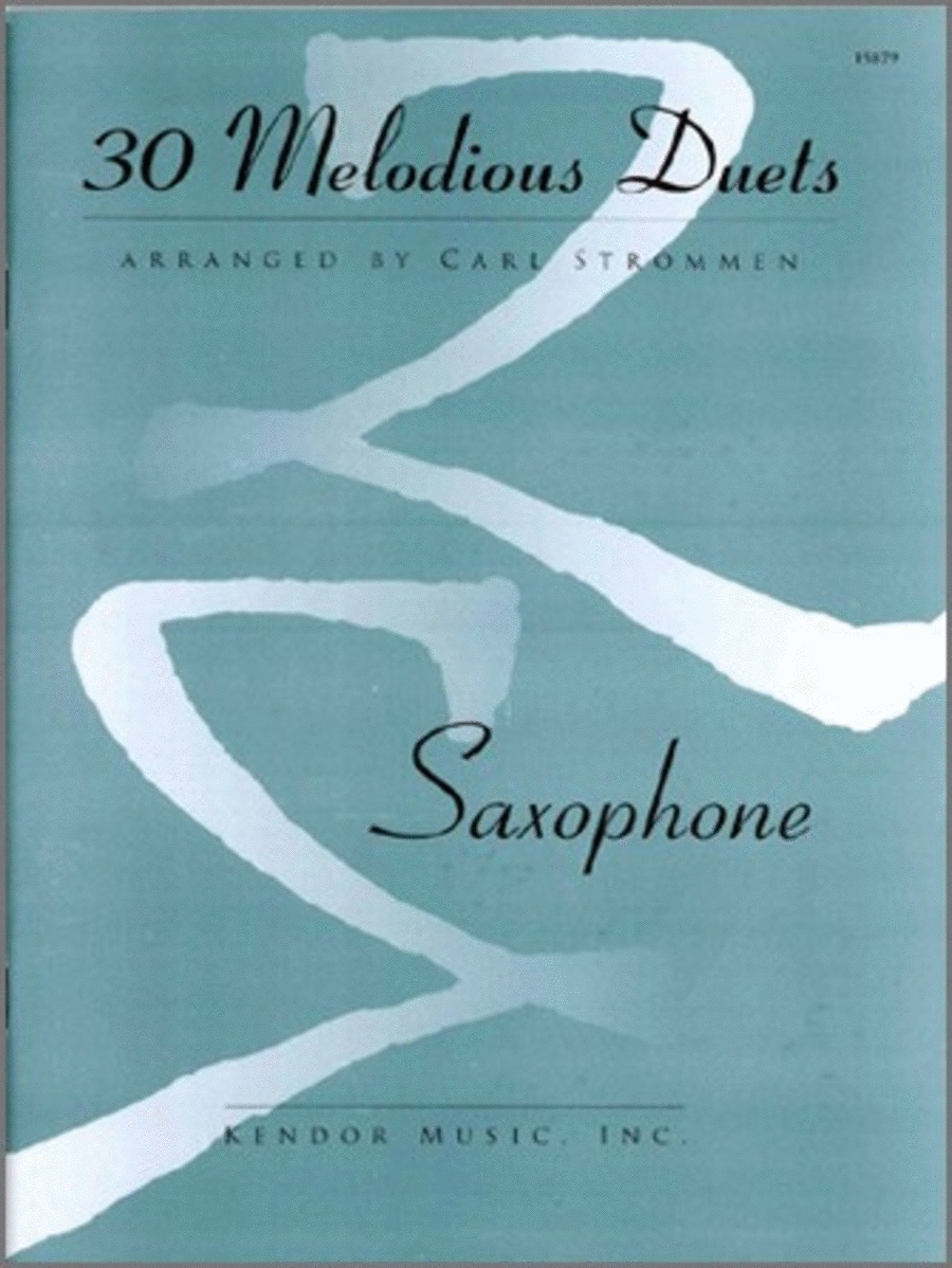 30 Melodious Duets 2 Bb or 2 Eb Saxophones Woodwind Duet scores gallery preview page 1
