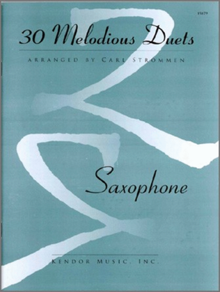 Book cover for 30 Melodious Duets 2 Bb or 2 Eb Saxophones