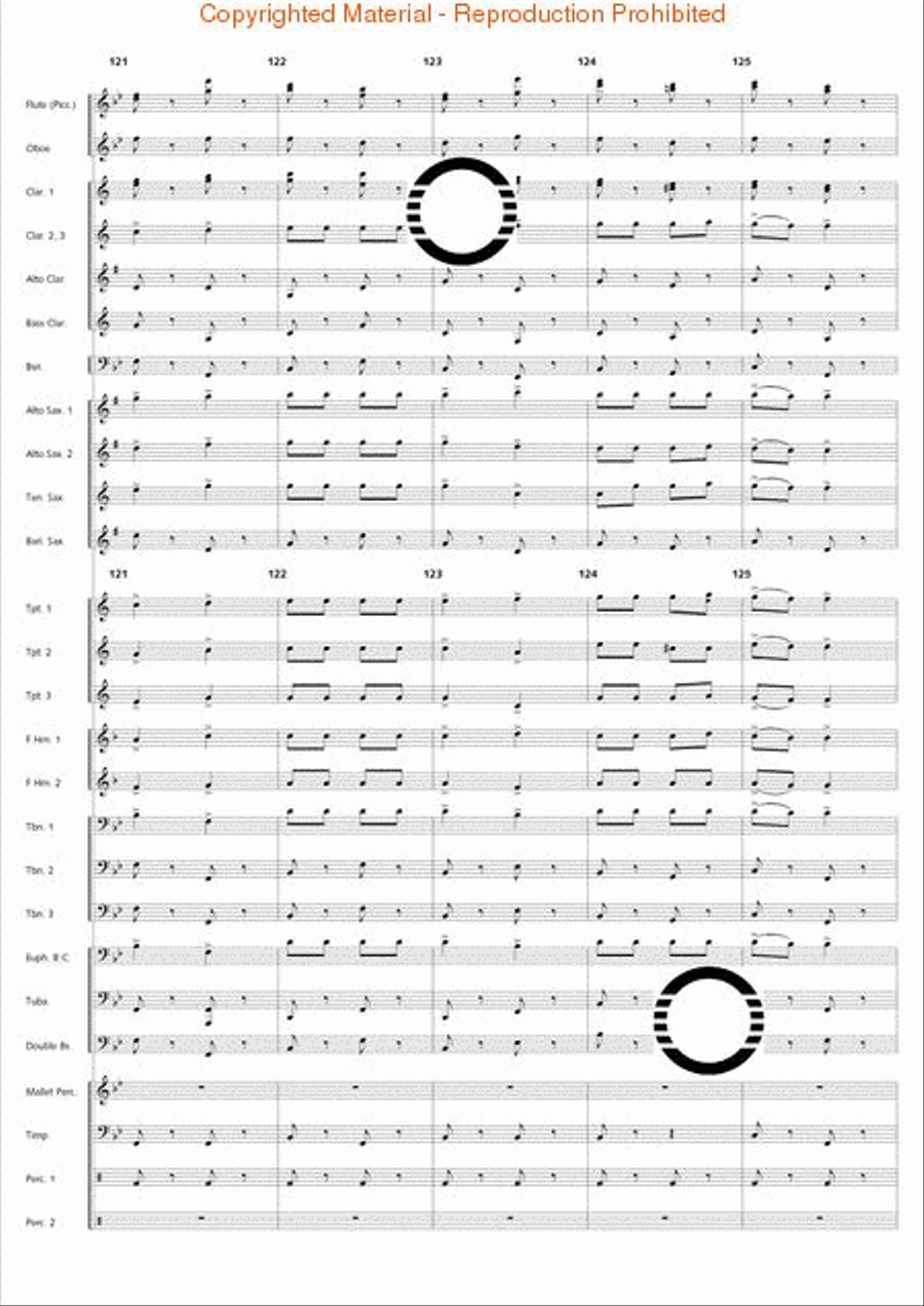 Academic Festival Overture Concert Band scores gallery preview page 26