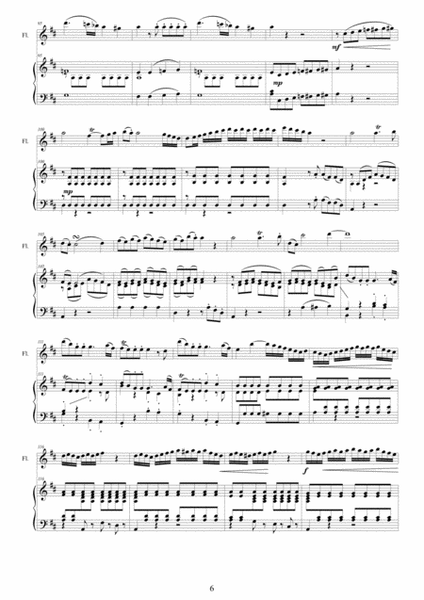 Mozart - Flute quartet in D major K.285 - Version for Flute and piano image number null