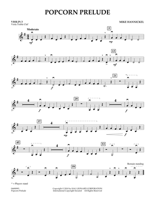 Book cover for Popcorn Prelude - Violin 3 (Viola Treble Clef)