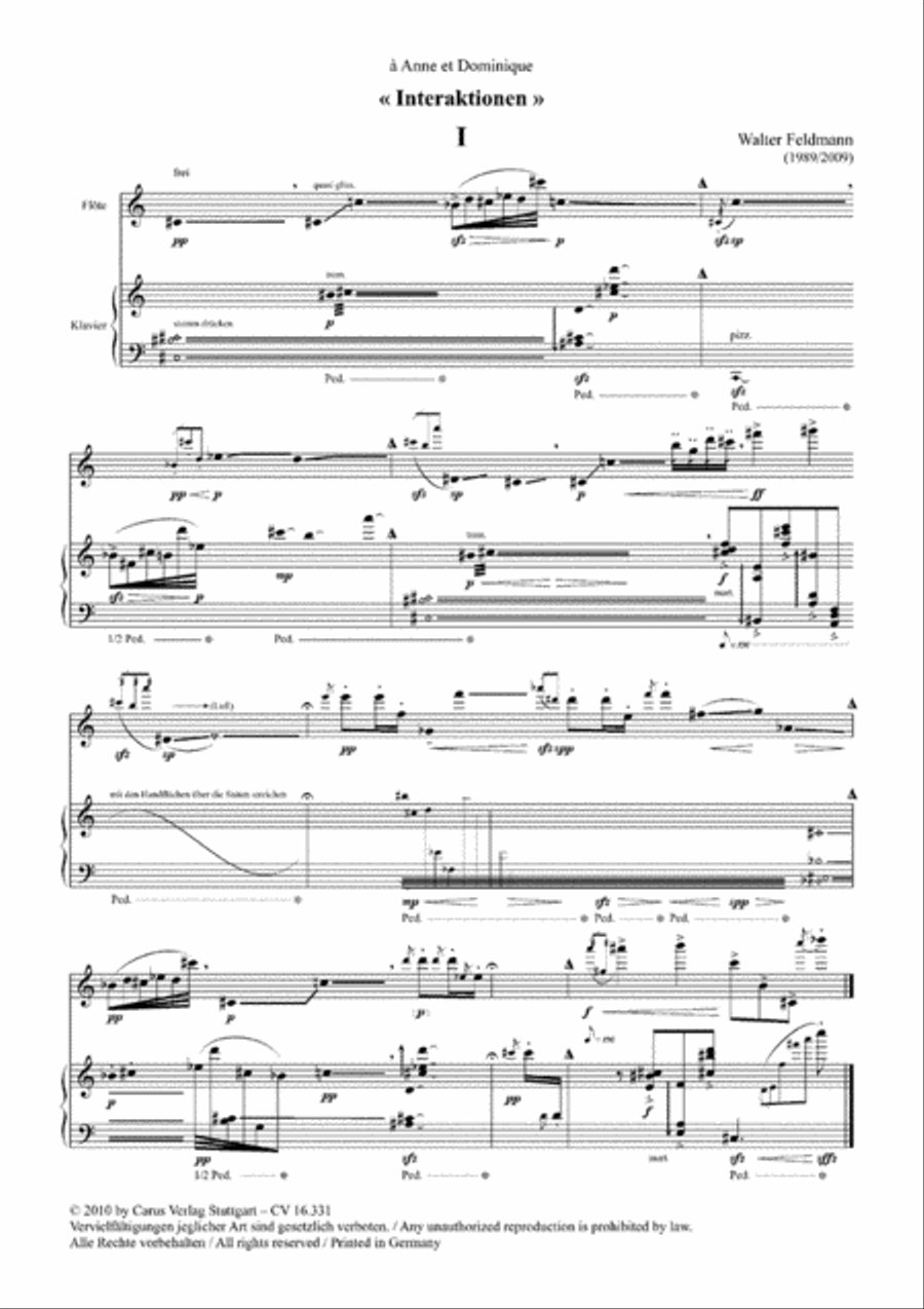Interaktionen Interaktionen Flute Solo scores gallery preview page 1