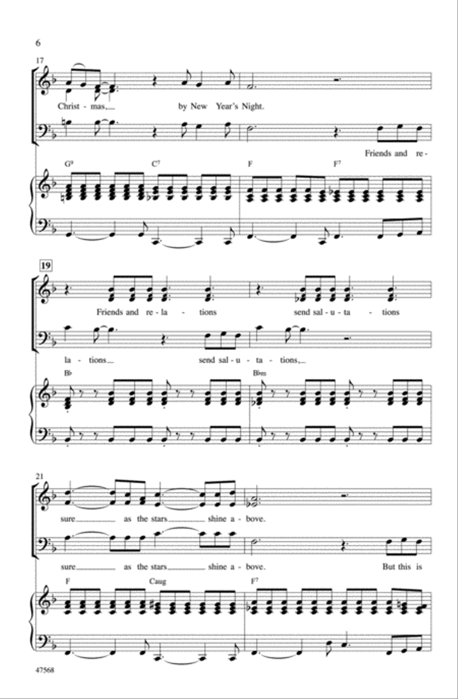 Please Come Home for Christmas Choir scores gallery preview page 4
