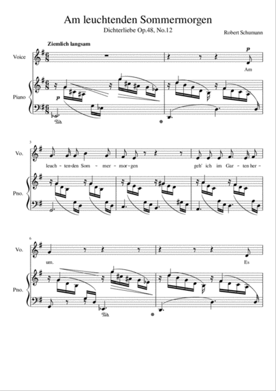 Am leuchtenden Sommermorgen - G Major Am leuchtenden Sommermorgen - G Major Voice Solo scores gallery preview page 2