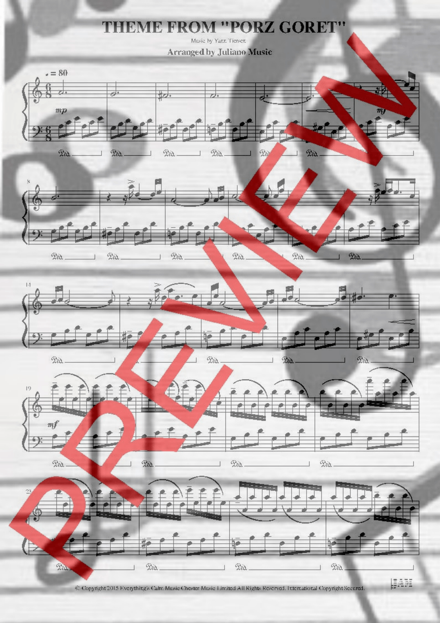 Porz Goret Easy Piano scores gallery preview page 2