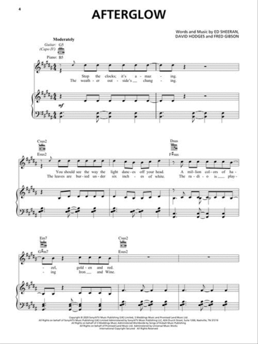 Chart Hits of 2020-2021 Piano, Vocal, Guitar scores gallery preview page 4