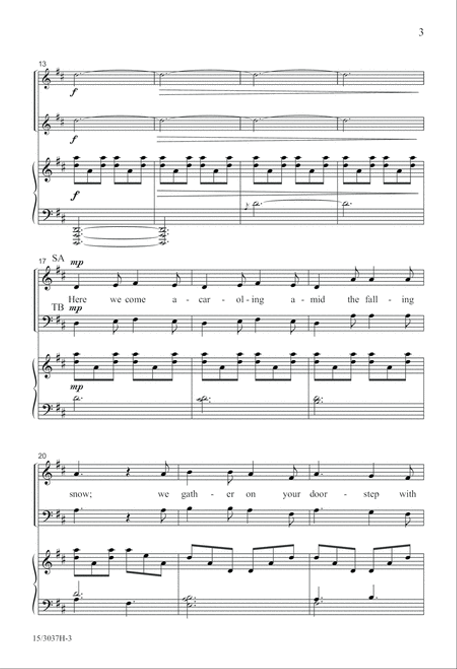 Here We Come A-Caroling Here We Come A-Caroling 4-Part scores gallery preview page 3